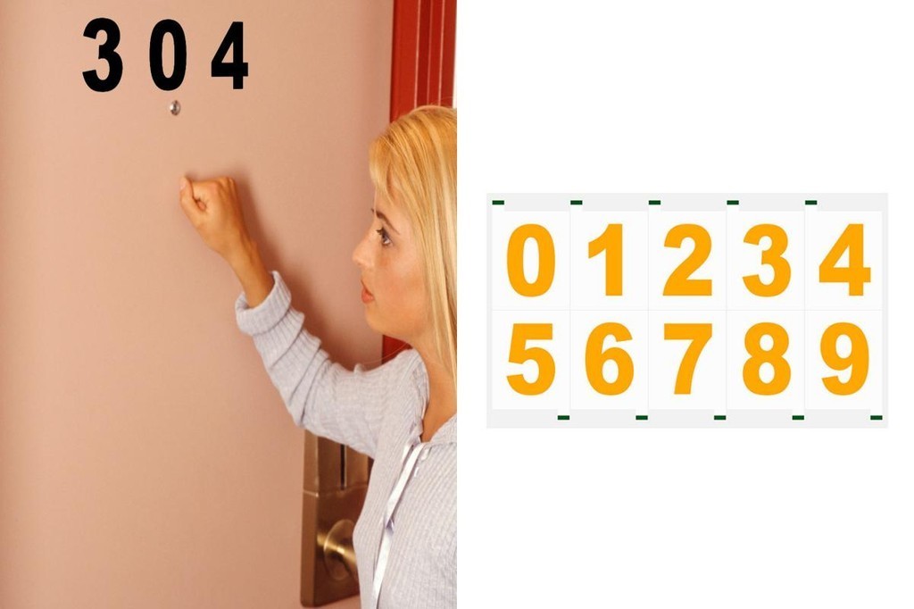 KDDT- Uv-resistant Number Stickers Reflective Mailbox Number Sticker ...