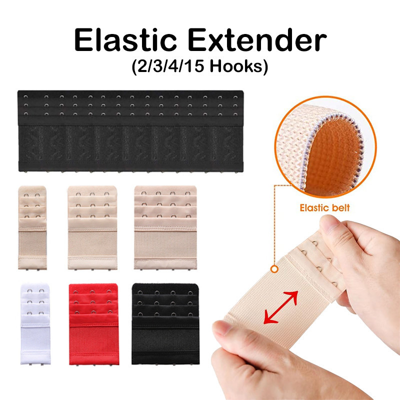 Elastic Bra Extender 2/3/4/15 Hooks 3 Rows Extension Bras Back