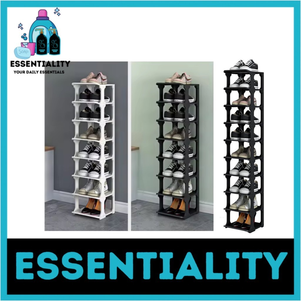 (ESSENTIALITY) 10 Layer Shoe Rack HDB BTO Shoe Rack Shoe Cabinet ...