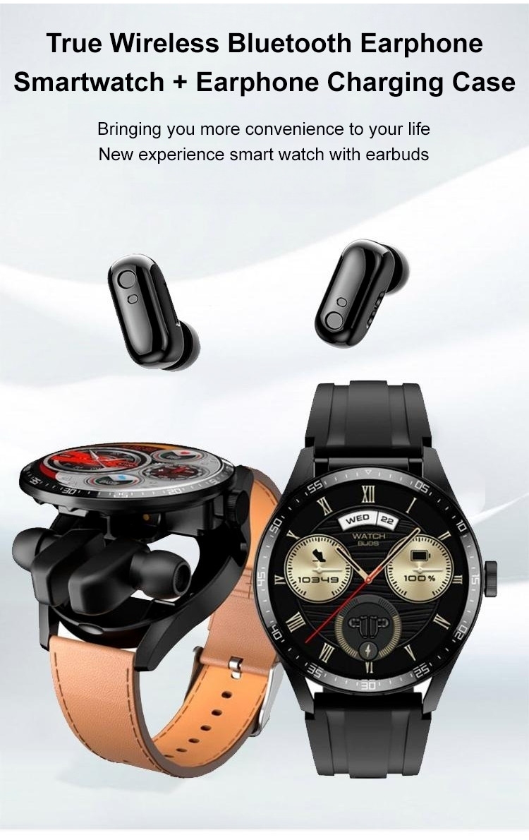 HOT GT5buds Bluetooth Smart Watch with Earbuds Shopee Singapore