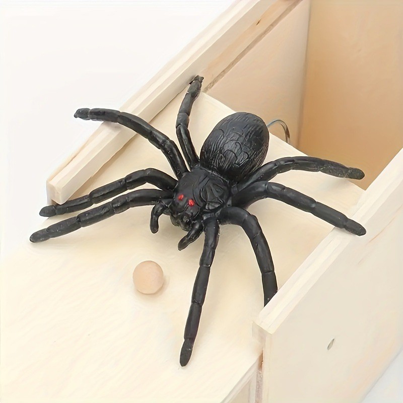 Wenbo [Toy] Kotak Helah Scary Spider Wooden Trick Box Prank Creative ...