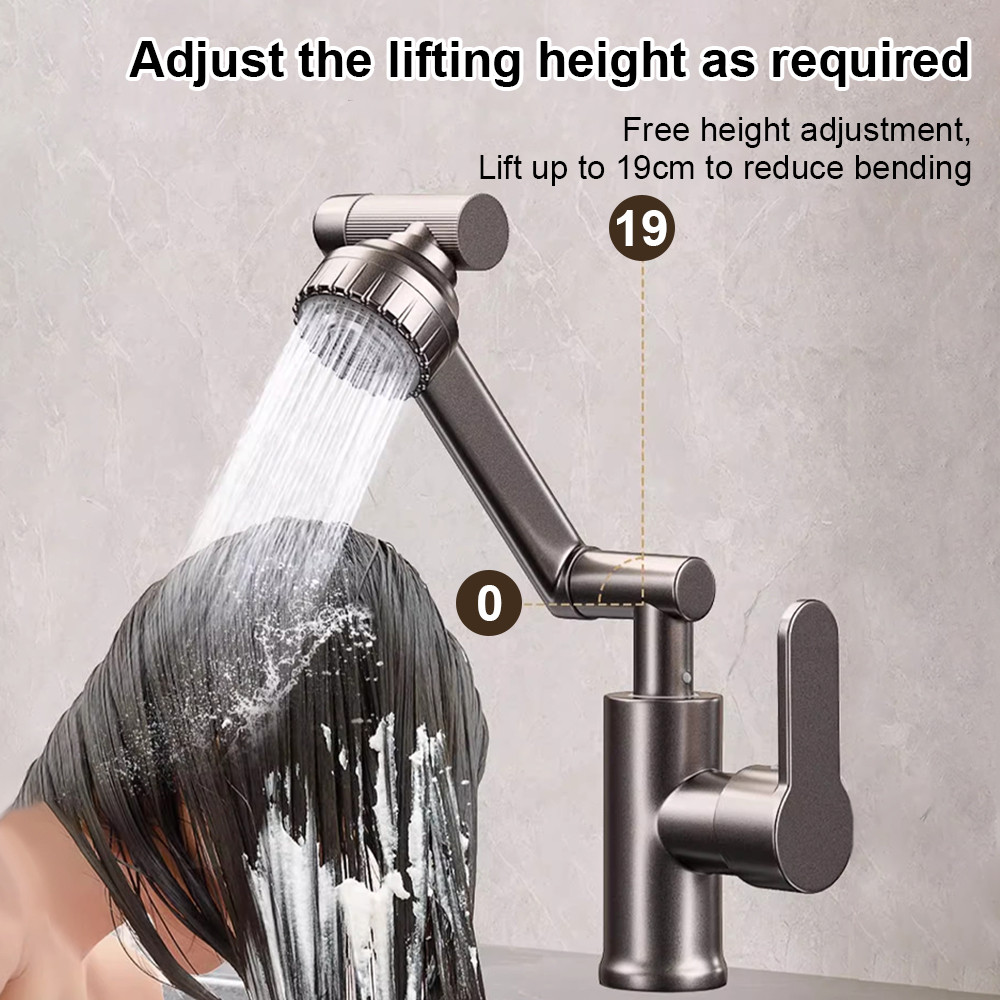 Borong365 Dual Mode Mechanical Rocker Arm Faucet Sink Faucet Basin Tap ...
