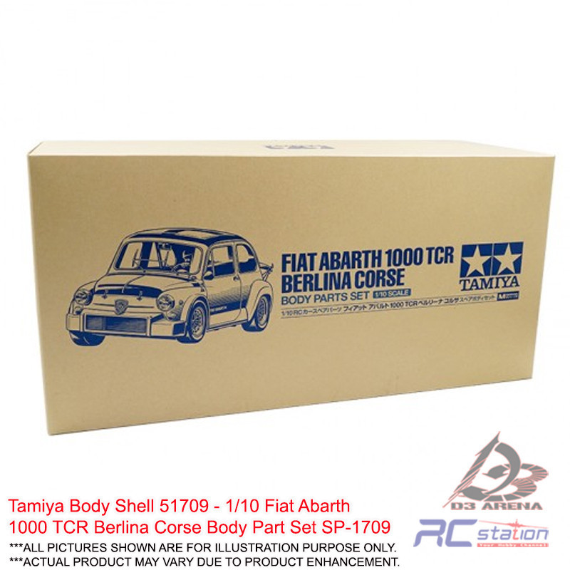 Tamiya Body Shell 51709 - 1/10 Fiat Abarth 1000 TCR Berlina Corse Body ...