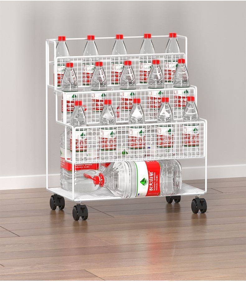 under-Table Storage Rack Bookshelf Mobile Storage Cabinet Floor with ...