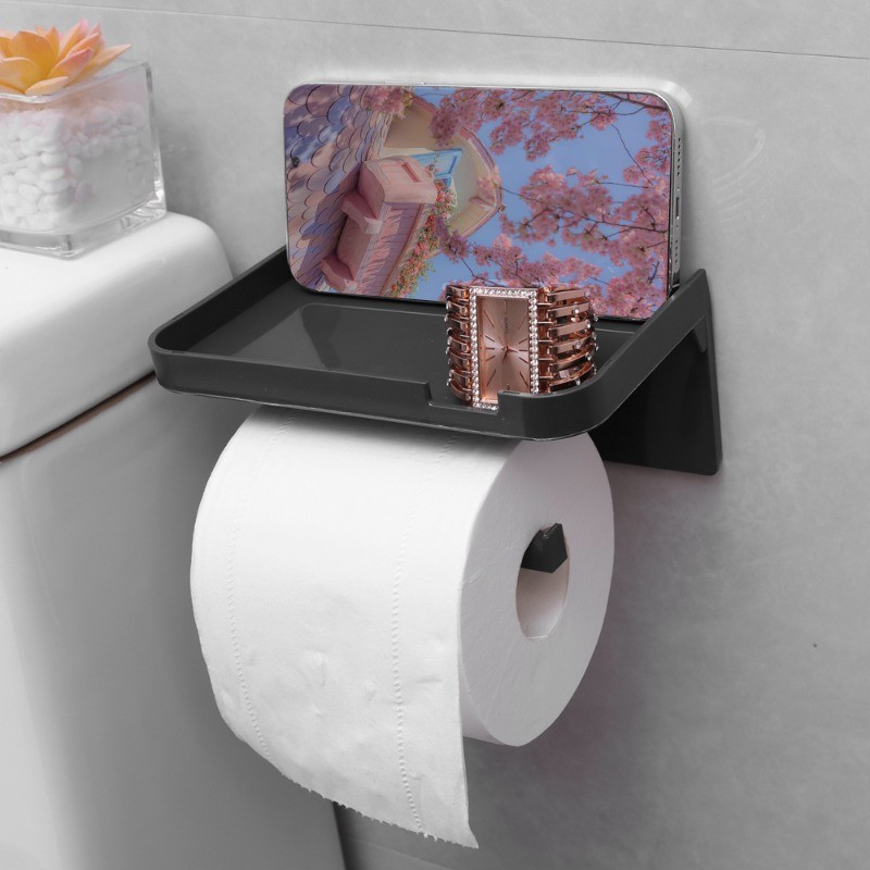 Kitchen Paper Storage Rack / Bathroom Wall Roll of Paper Phone Storage ...