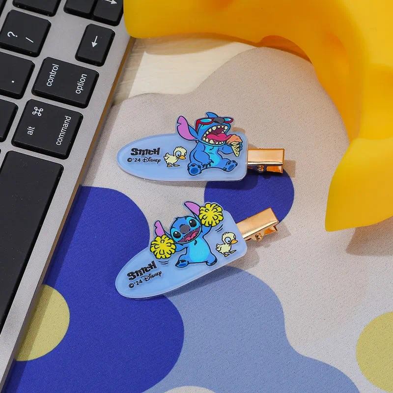 Disney Anime Stitch Hairpin Kawaii Lilo & Stitch Angel Girl Hairpin ...