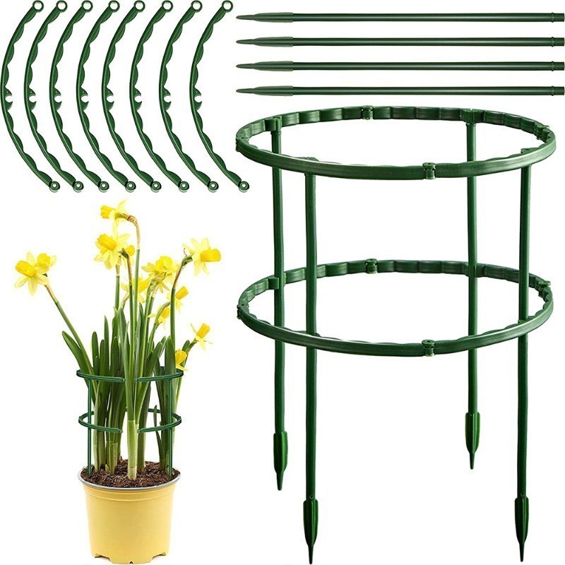 4/8Pcs Plastic Plant Support Pile - Flower Cage Holder - Fixed Rod ...