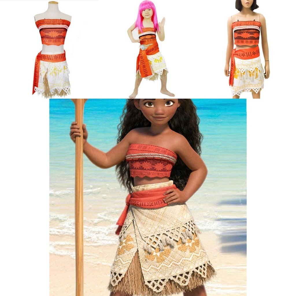 Adult Moana Kids Princess Costume Fancy Dress Children Set Cosplay ...