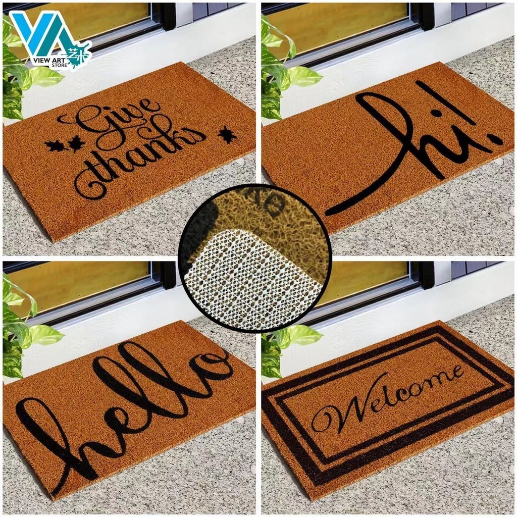 Imitation Coconut Fiber PVC Coil Door Mat PVC Silk Loop Scrape Door ...