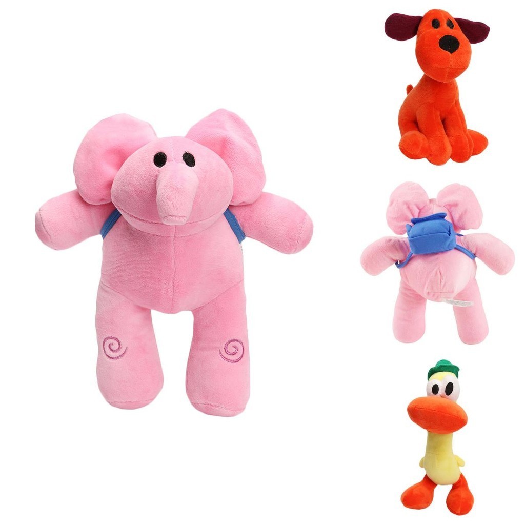 4 Set Of Pocoyo Elly Pato Loula Soft Plush Stuffed Figure Toy Doll