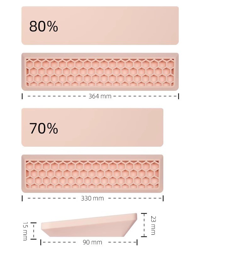 Black/Pink Mechanical Keyboard Silicone Wrist Rest Keyboard Rest Wrist ...