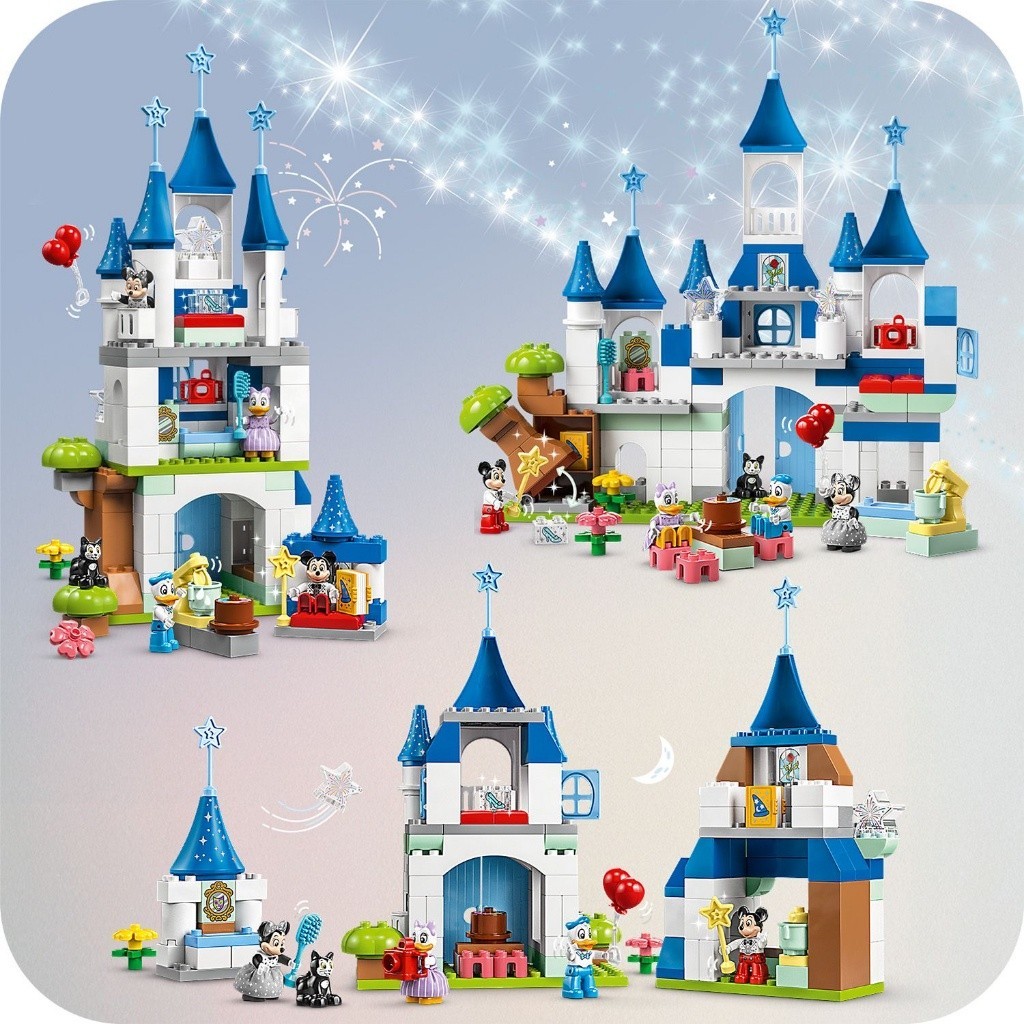 LEGO DUPLO Disney 10998 3in1 Magical Castle Building Toy Set (160 ...