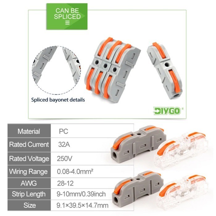 Home Circuit Inline Splicing Connector Quick Splicing Multiplex Butt ...