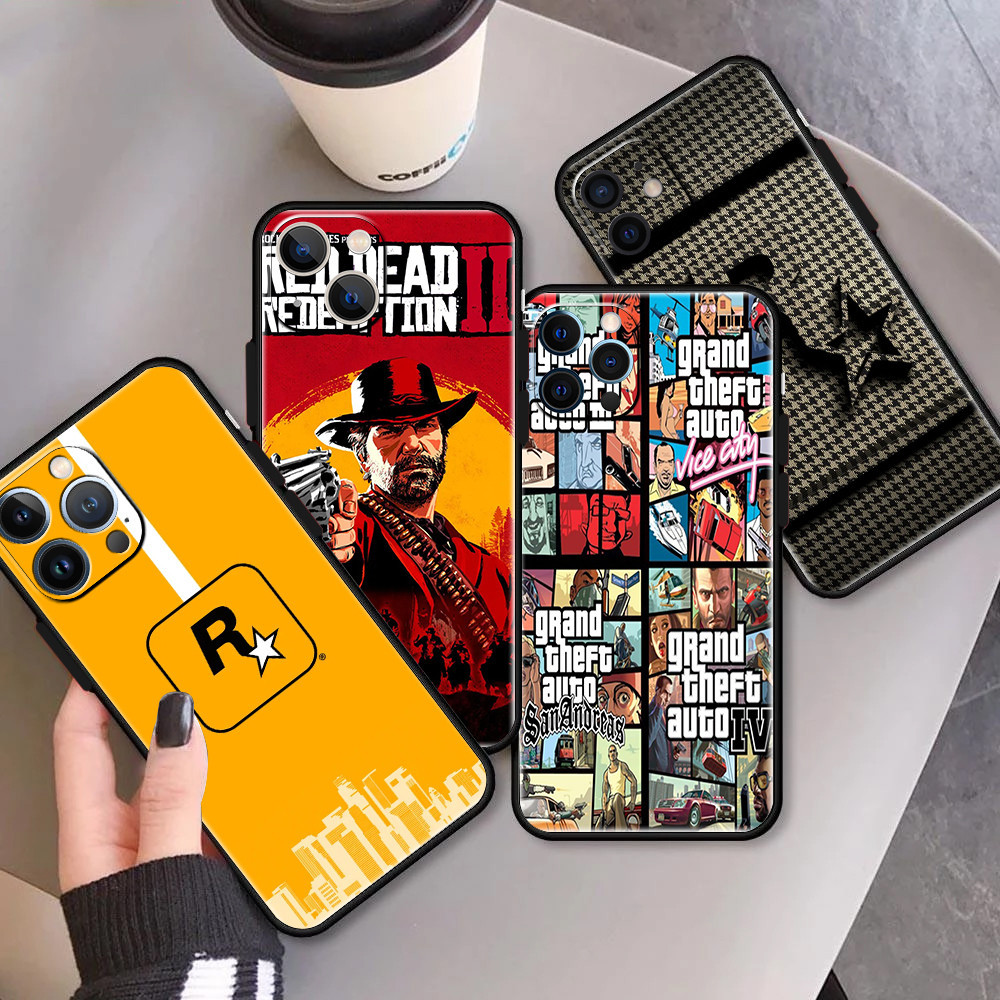 Rockstar Games Apple iPhone 7 8 SE 13 14 PRO MAX PLUS MINI 【In Stock】  Silicone Soft Cover Camera Protection Phone Case | Shopee Singapore