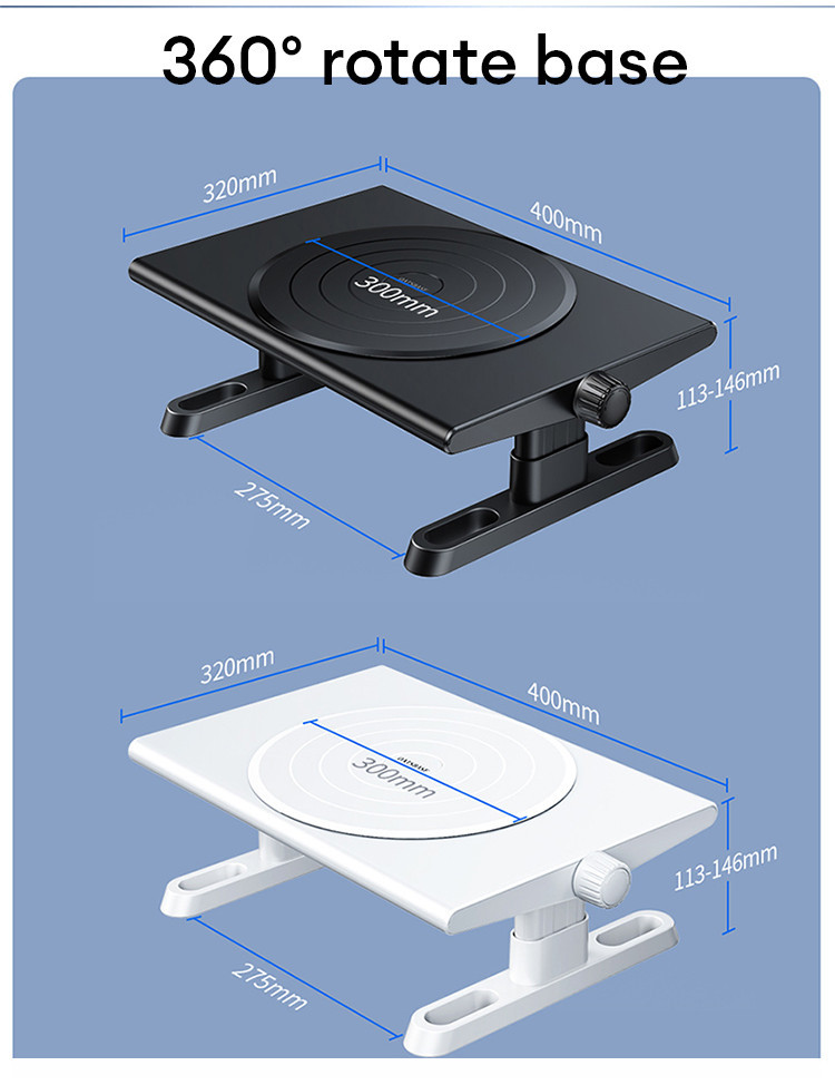 OATSBASF 360° Rotate Base Laptop Stand Computer Screen Heightening ...