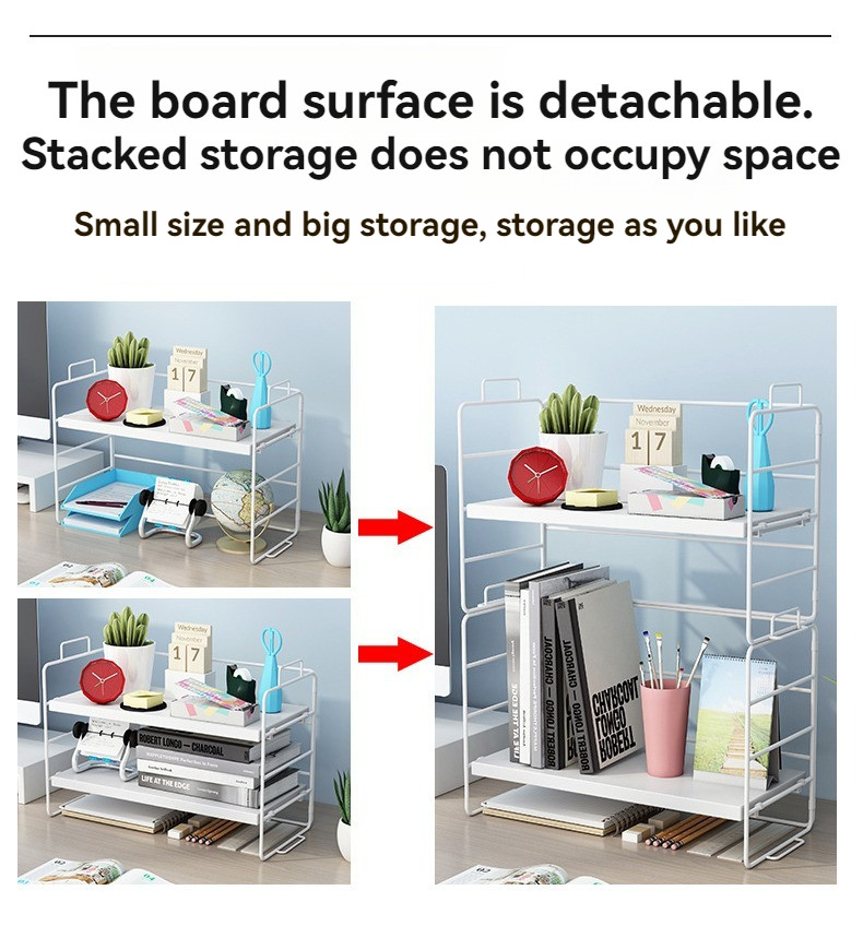 Creative Office Desktop Organizer Iron Storage Rack For Dorm Rooms Ins ...