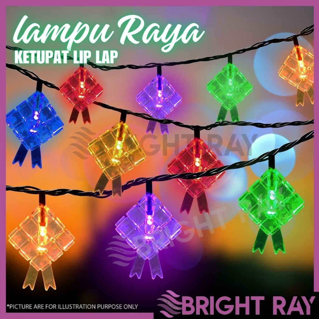 [RAYA 2026] Lampu Raya Liplap Ketupat Flashing Light String Light Fairy ...