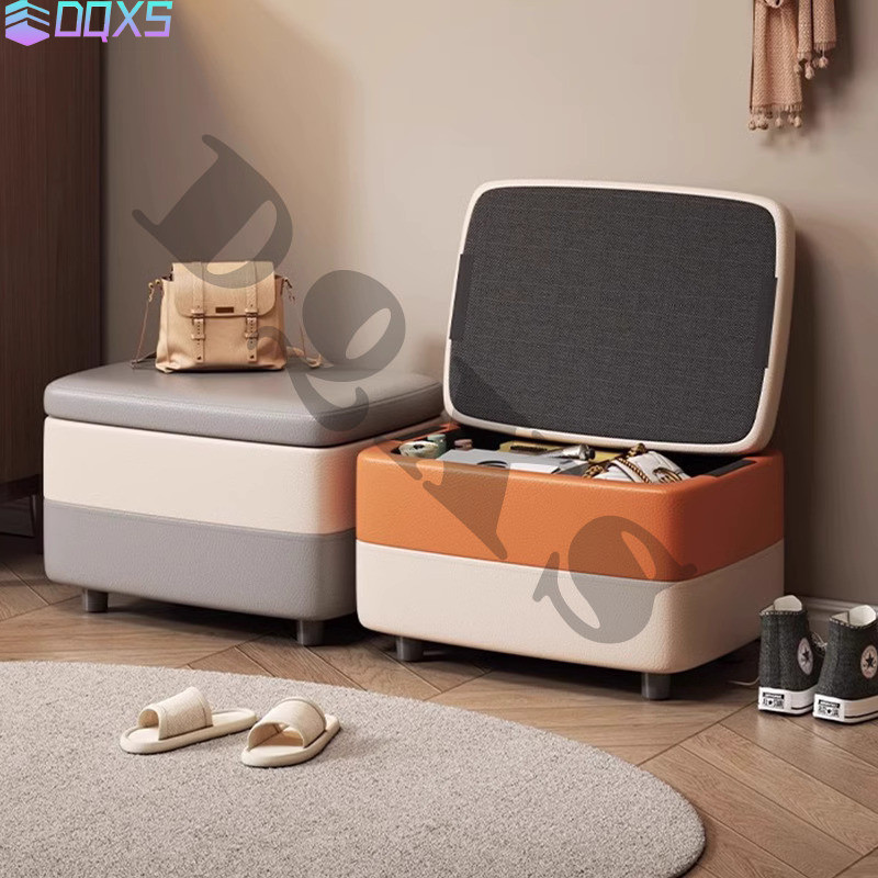 Shoe Bench Storage Stool Solid Wood Household Storage Box Door DQXS ...