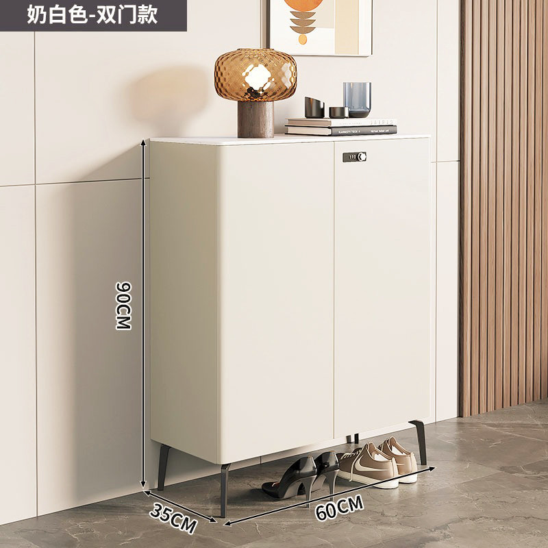 Rock Board Lockable Cabinet Home Doorstep Corridor Anti Theft Password Lock Wall Mounted Shoe Rack