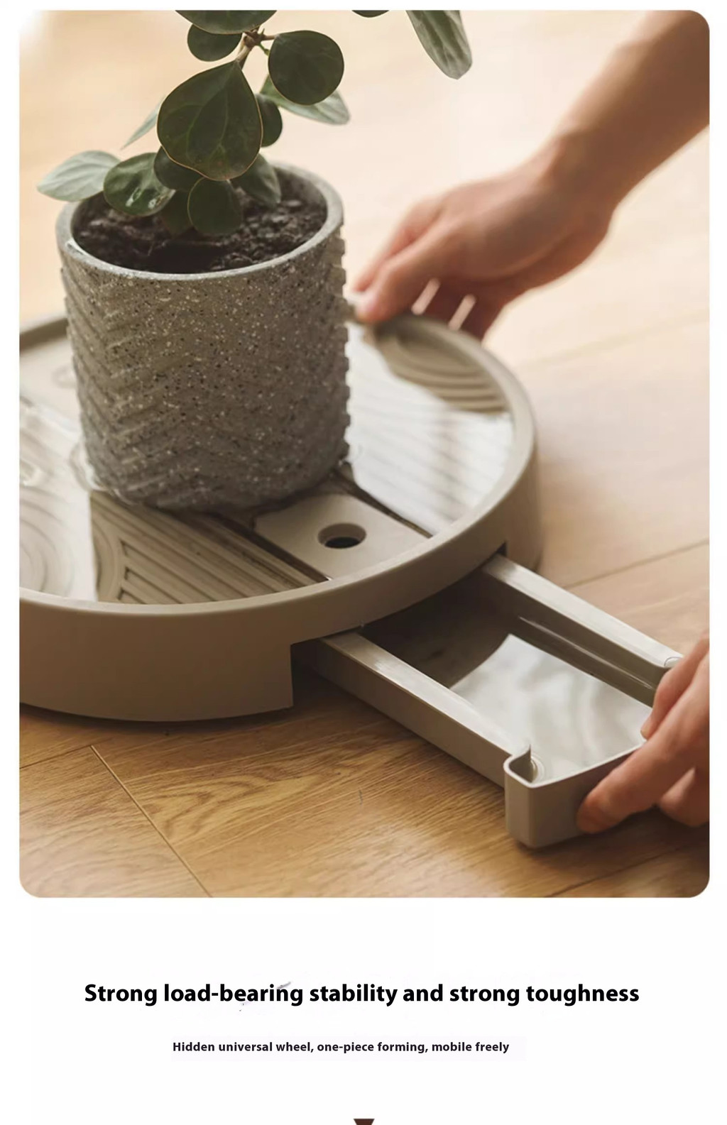 [SG Local Horticulture]Plant Caddy with Wheels and Drainage Tray Round ...