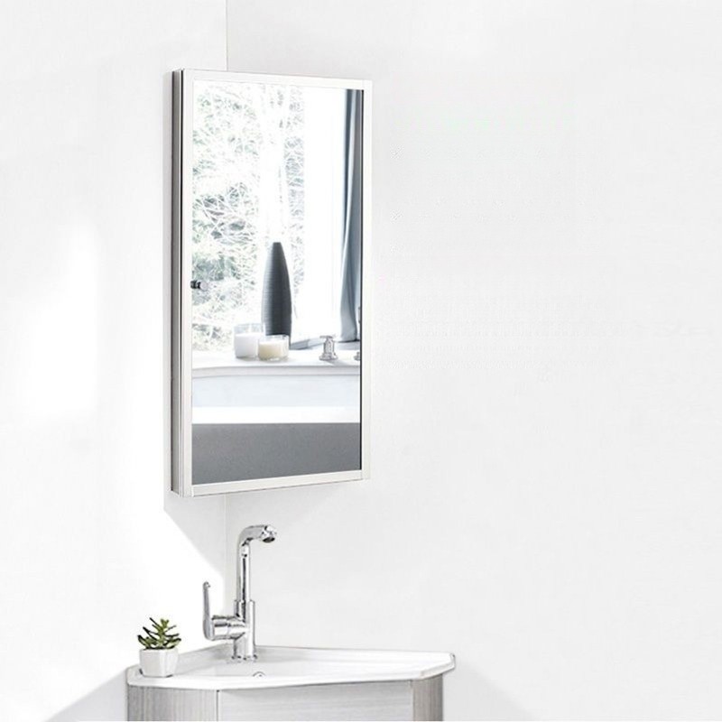 Stainless Steel Mirror Cabinet Corner Cabinet Bathroom Storage Cabinet ...