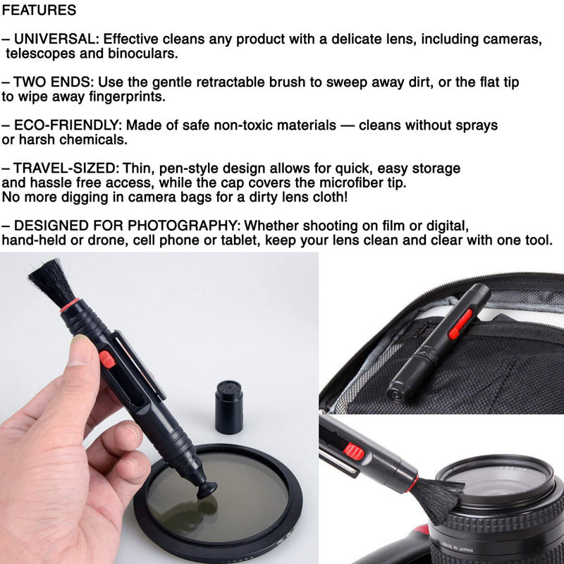 Universal Camera Cleaner Kit Tools 3IN1 Clean Lens Dust Cloth Brush ...
