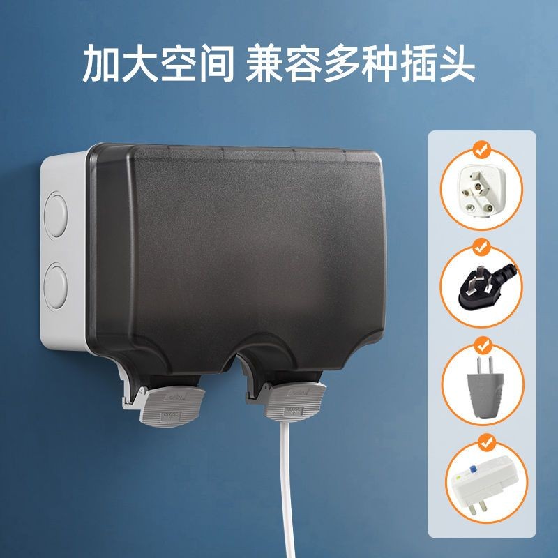 ETERNALLY Blue Waterproof Wall Socket Box Wall Socket Cover Switch Box Switch Protector 86 Type