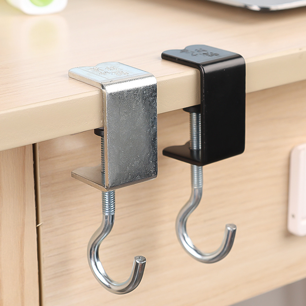 2 Pcs High Quality Durable Iron Tabletop Storage Hook - Portable ...