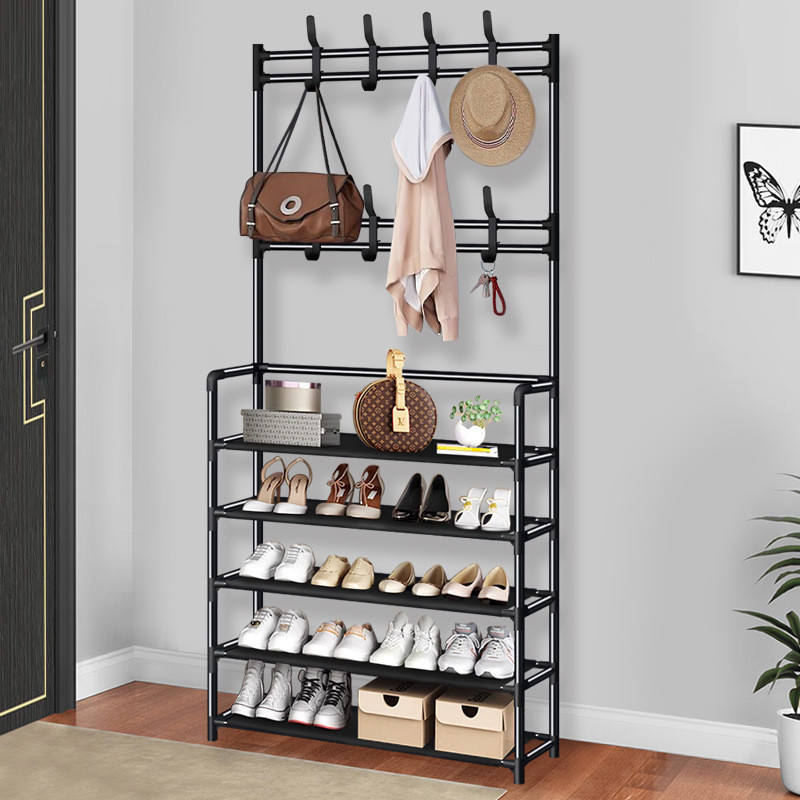 Simple shoe rack, floor standing shoe and hat rack, clothing rack ...