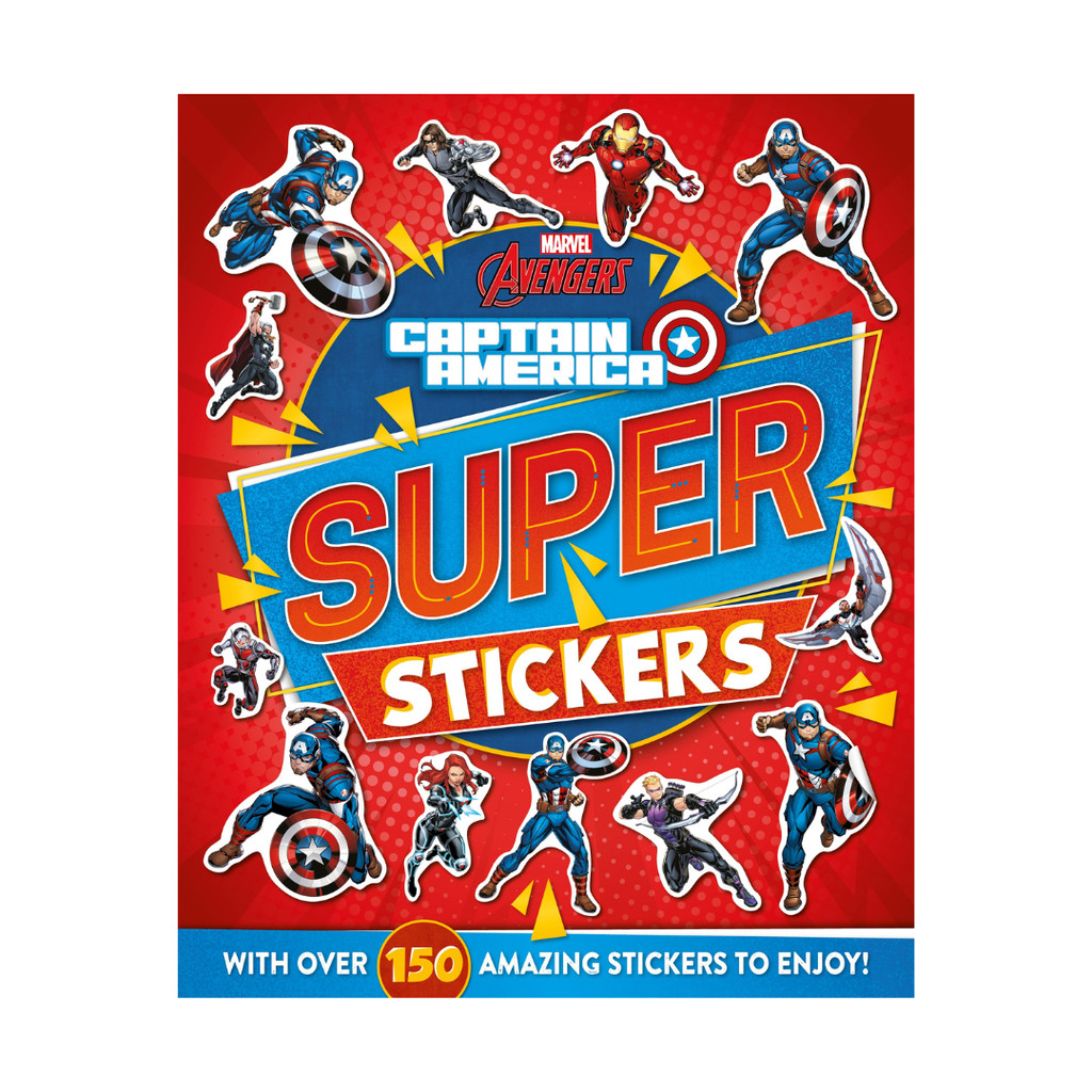 Marvel Avengers Captain America Super Sticker & Activity Book With 150 ...