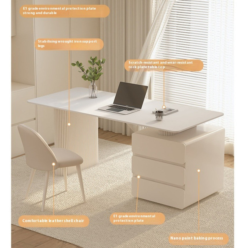 Office Table Study Computer Desk Bedroom Household New Small Rock Board ...