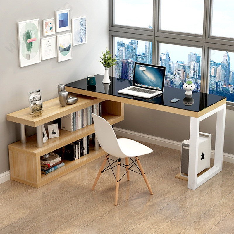 Computer Table Corner Desk Bookshelf Study Desk Writing Desk Corner ...