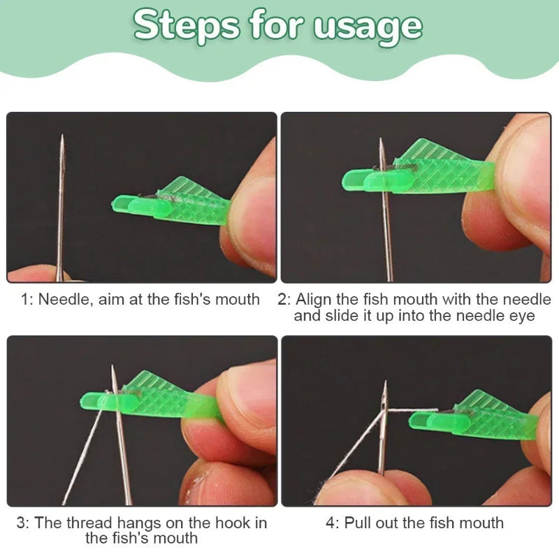 Threading Guide Device - Small Fish Sewing Machine Needle Threader ...
