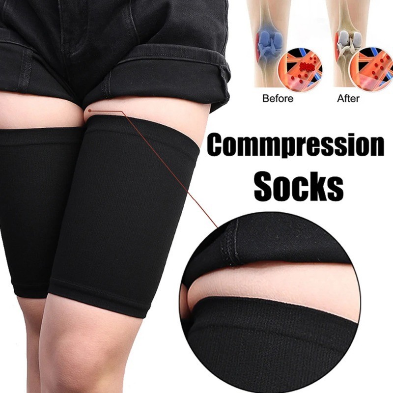 680D Thin Thigh Leg Shaper Burn Fat Socks Compression Stovepipe Leg ...
