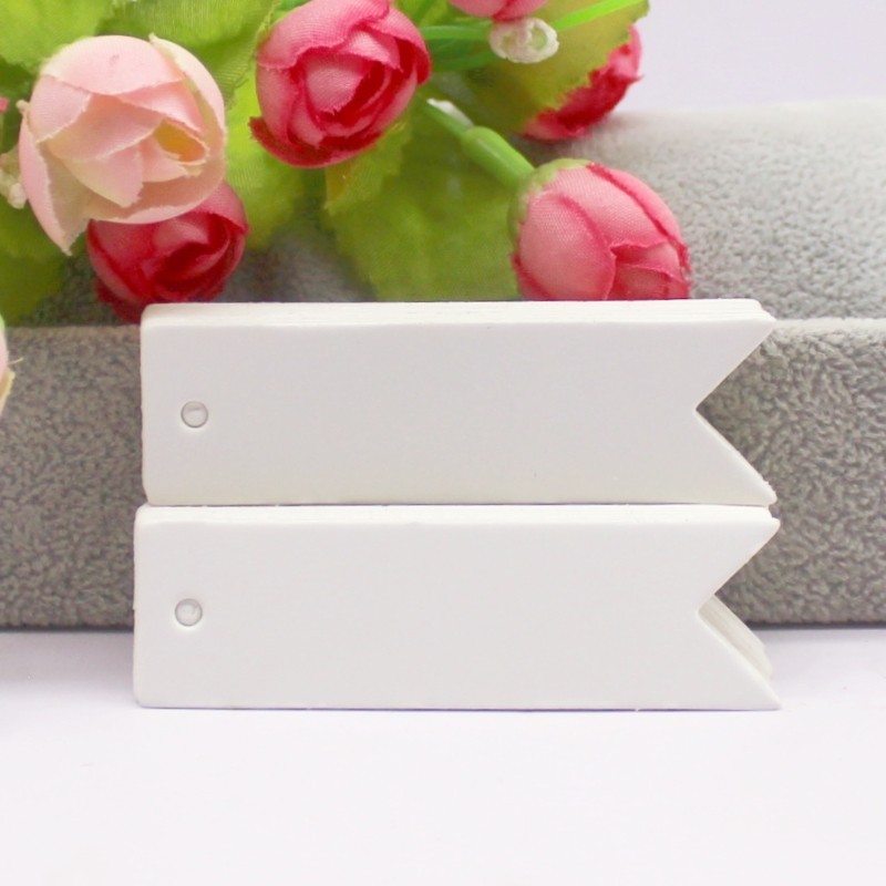 Various paper gift hang tags, 100 pieces per batch, white kraft paper ...