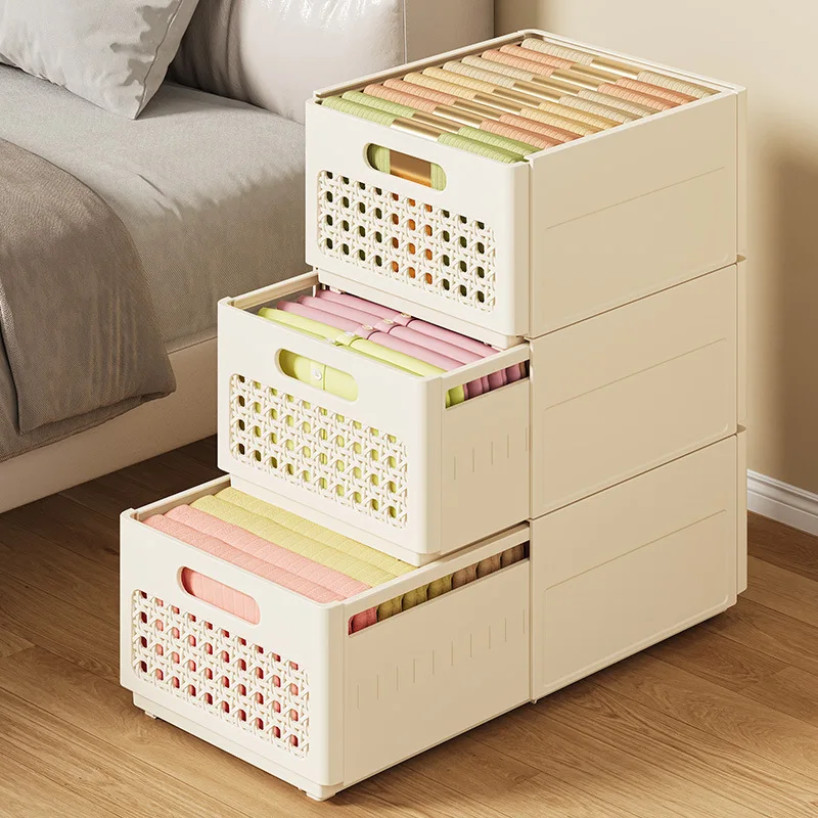 28-48cm Extendable Storage Basket Multipurpose Adjustable Clothes ...
