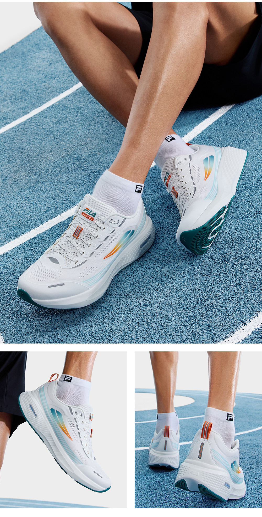 FILA CORE ATHLETICS NUVOLE 3 RUN Men Sneakers (Black / White) | Shopee ...