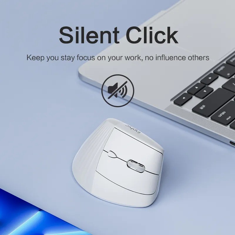 INPHIC X9 Vertical Wireless Mouse - Ergonomic Design, Adjustable DPI ...