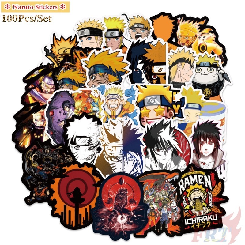 100Pcs/Set Naruto Series E Stickers Anime Uzumaki Naruto Uchiha Sasuke ...