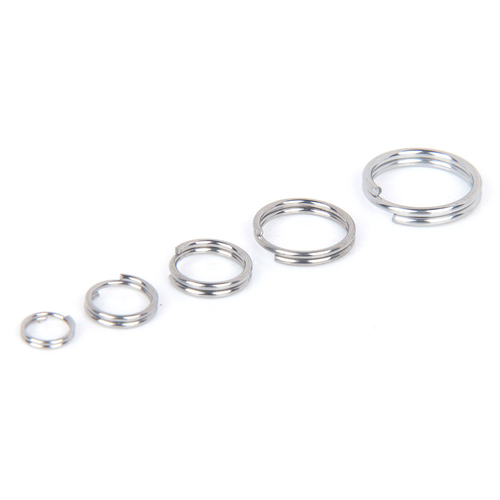 XHN50/100pcs 5-15mm Stainless Steel Open Double Jump Rings Double Split ...