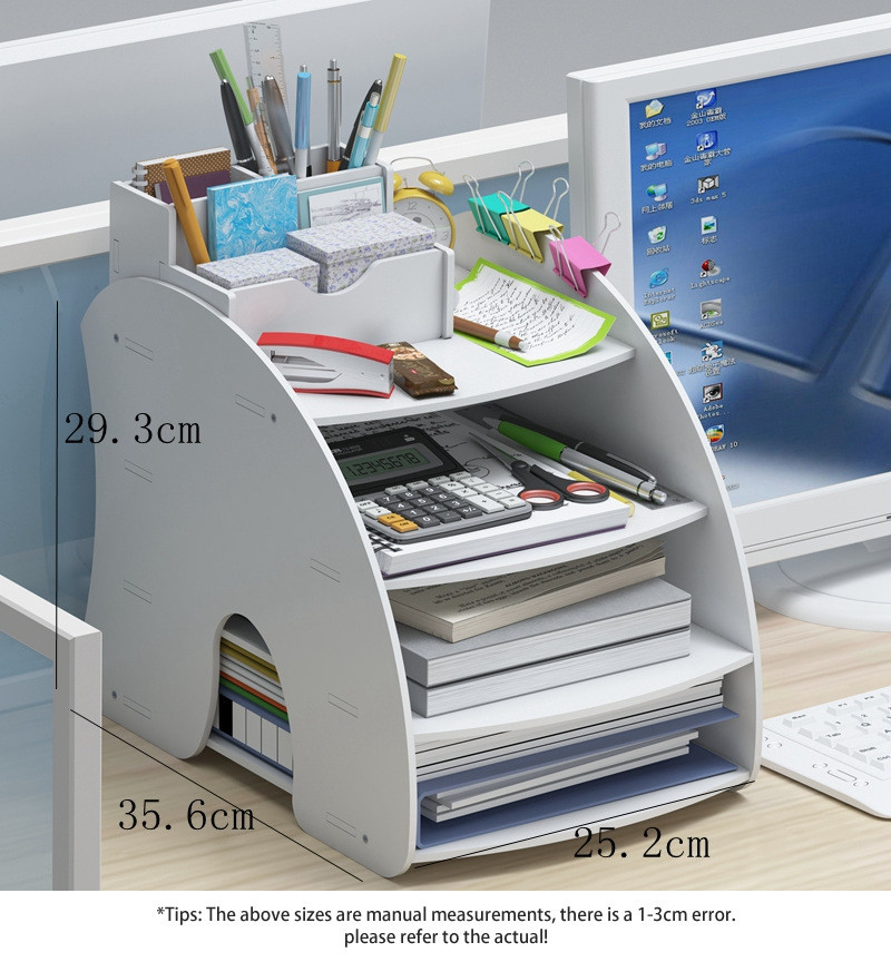 Multi Layer Desktop File Organizer Ideal Office Rack for Folders ...