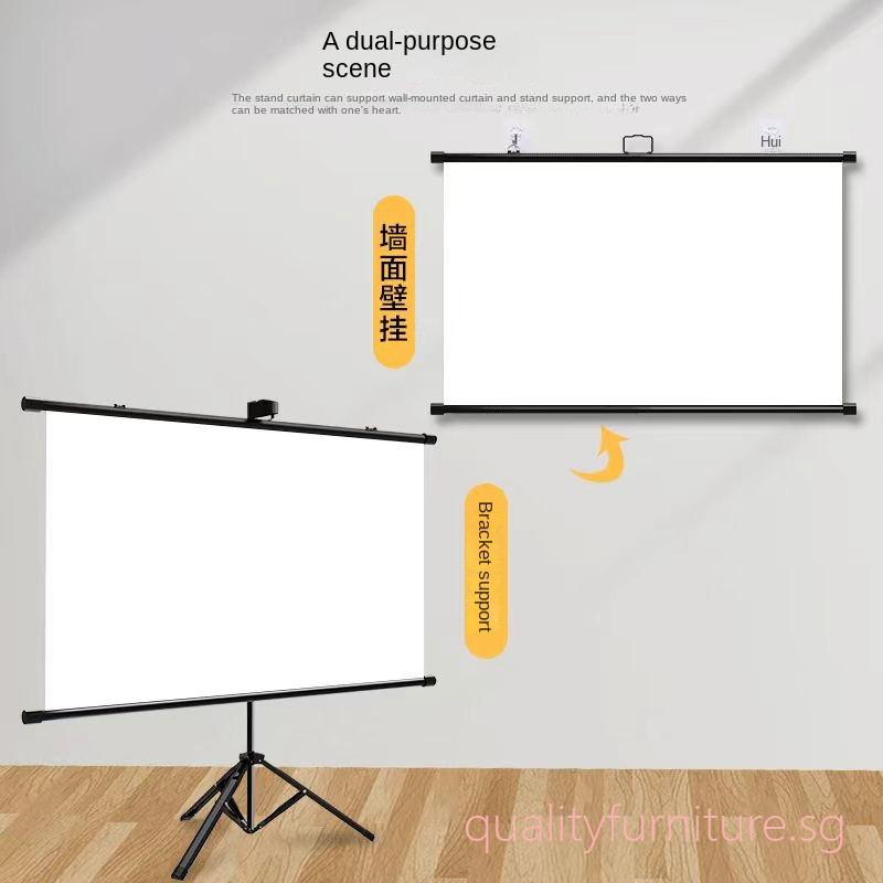 16:9 72/84/100 Inches Projection Screen Entertainment HD Ultra-Clear ...