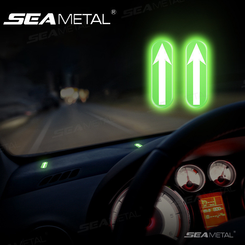 SEAMETAL 8pcs/set Luminous Car Spot Marking Stickers Interior Judgment ...