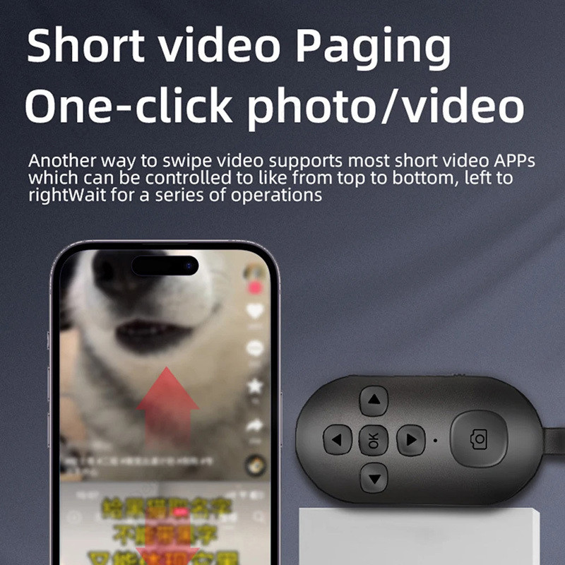 Rechargeable Bluetooth compatible remote control button controller for ...
