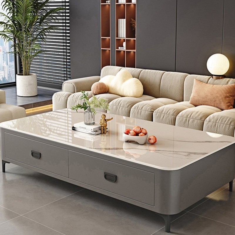 Rock Plate Coffee Table Household sofa side table Living Room New ...