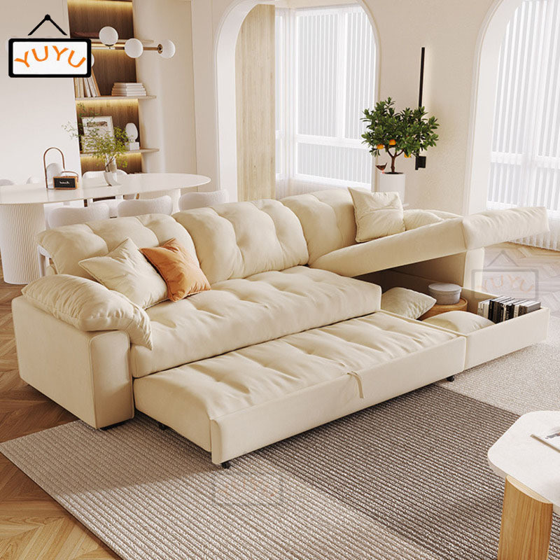Foldable Sofa Bed Multifunctional Sitting And Lying Sofa With Storage ...