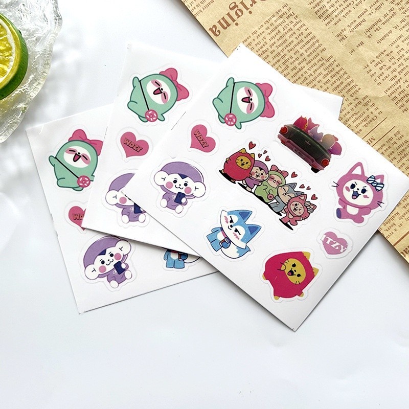 Kpop ITZY WDZY Sticker Cartoon Transparent PVC Waterproof Stickers ...