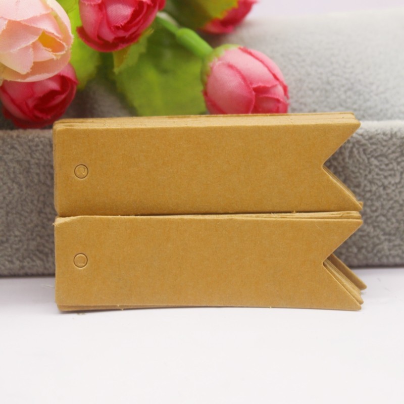 Various paper gift hang tags, 100 pieces per batch, white kraft paper ...