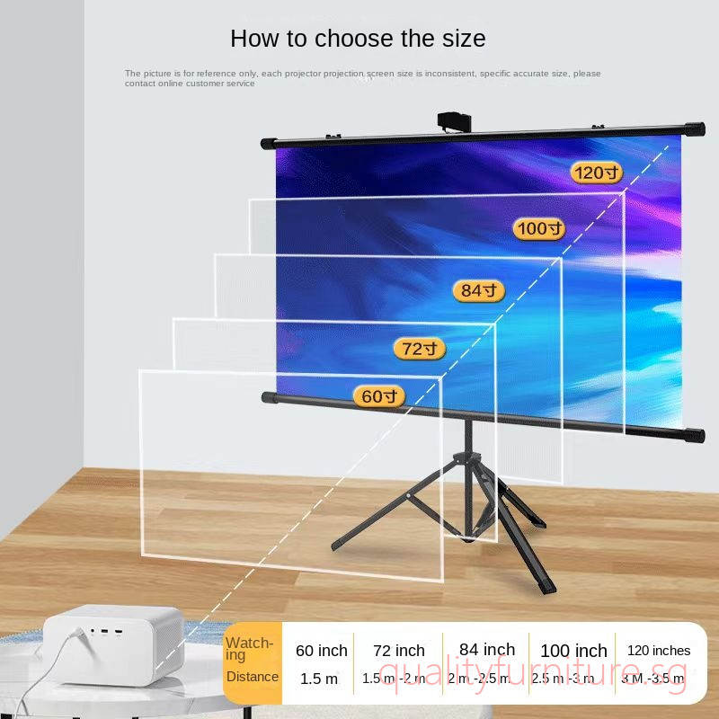 16:9 72/84/100 Inches Projection Screen Entertainment HD Ultra-Clear ...