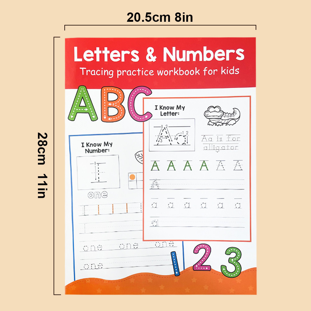 Children Learning 26 Letters and 1-9 Numbers Tracing Practice Book ...